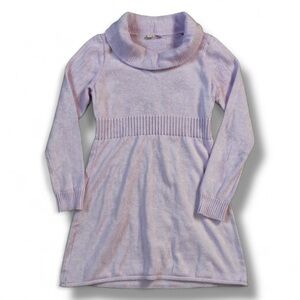 Lilac knit sweater dress with cowl neck Frenchi warm & cozy EUC